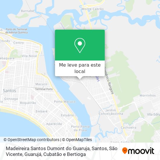 Madeireira Santos Dumont do Guaruja mapa