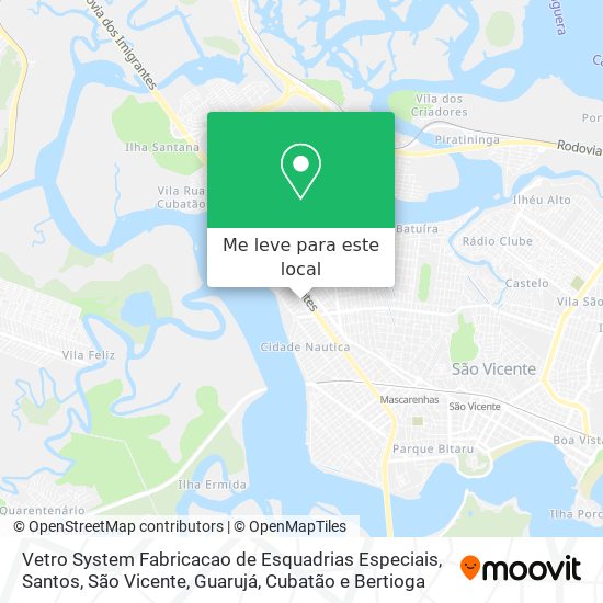 Vetro System Fabricacao de Esquadrias Especiais mapa
