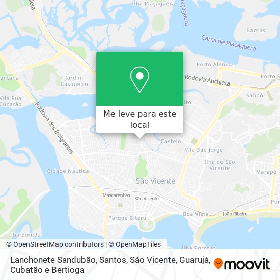 Lanchonete Sandubão mapa