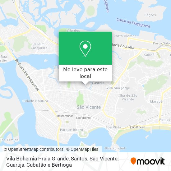 Vila Bohemia Praia Grande mapa