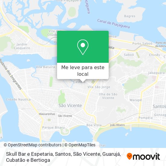 Skull Bar e Espetaria mapa