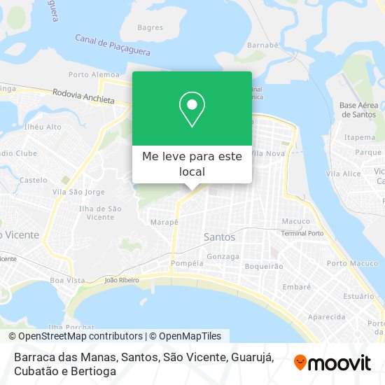 Barraca das Manas mapa