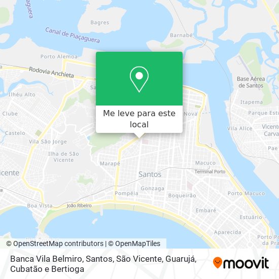 Banca Vila Belmiro mapa