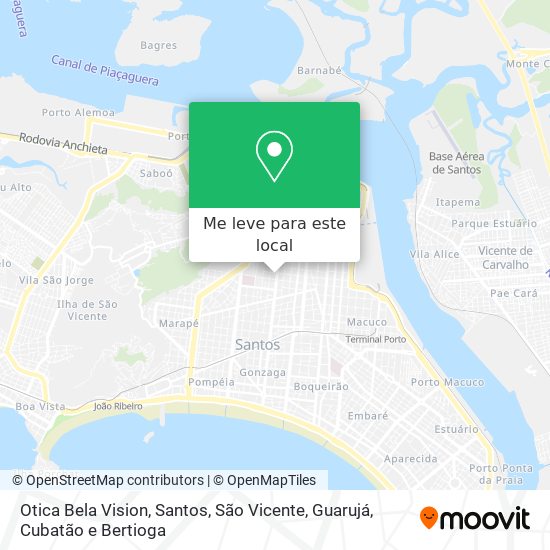 Otica Bela Vision mapa