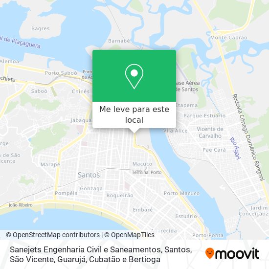 Sanejets Engenharia Civil e Saneamentos mapa