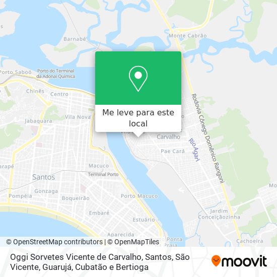 Oggi Sorvetes Vicente de Carvalho mapa