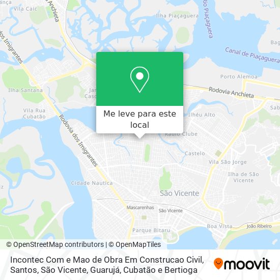 Incontec Com e Mao de Obra Em Construcao Civil mapa