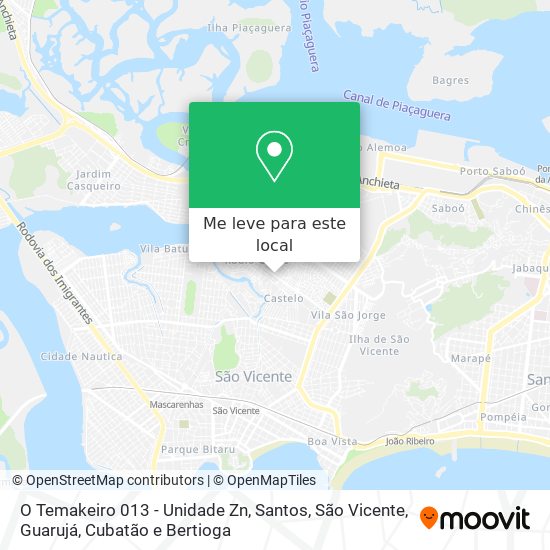 O Temakeiro 013 - Unidade Zn mapa