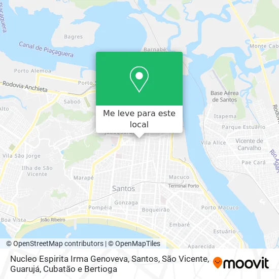 Nucleo Espirita Irma Genoveva mapa