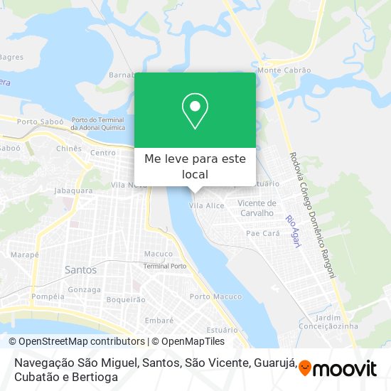 Navegação São Miguel mapa