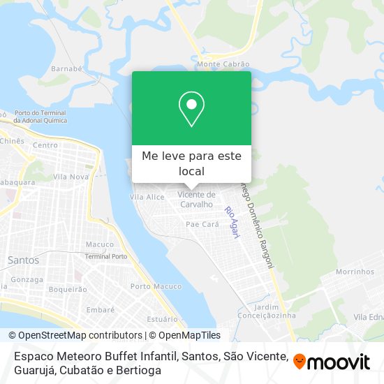 Espaco Meteoro Buffet Infantil mapa