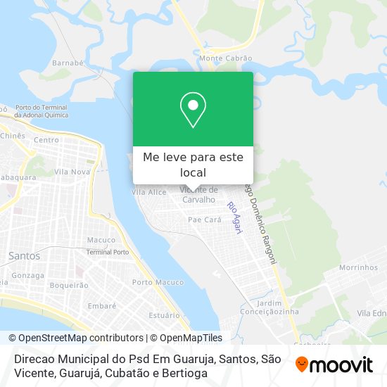 Direcao Municipal do Psd Em Guaruja mapa