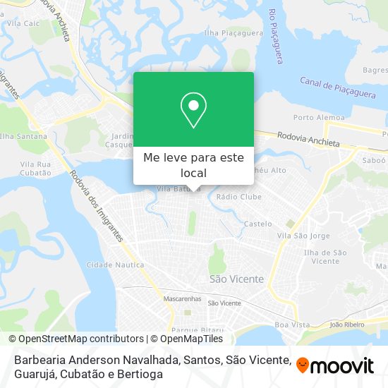 Barbearia Anderson Navalhada mapa