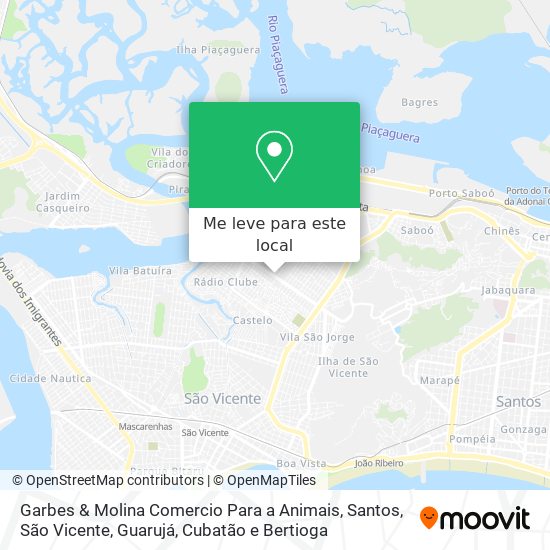 Garbes & Molina Comercio Para a Animais mapa