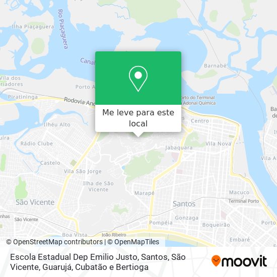 Escola Estadual Dep Emilio Justo mapa