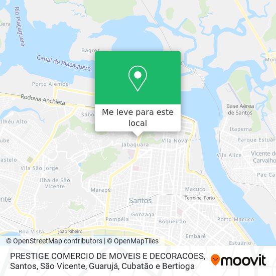 PRESTIGE COMERCIO DE MOVEIS E DECORACOES mapa