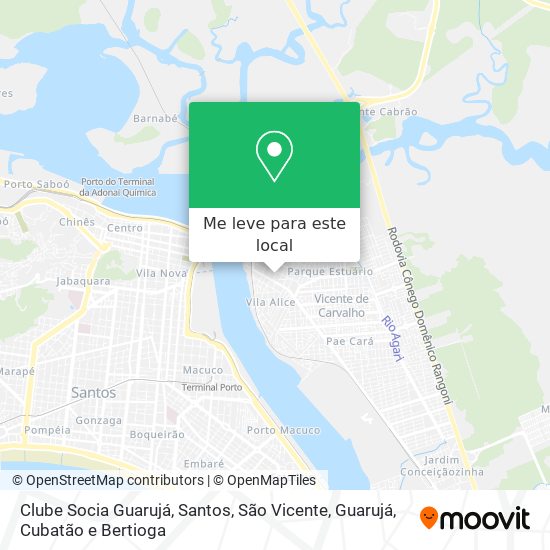 Clube Socia Guarujá mapa