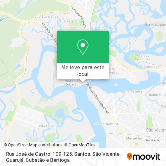 Rua José de Castro, 109-125 mapa
