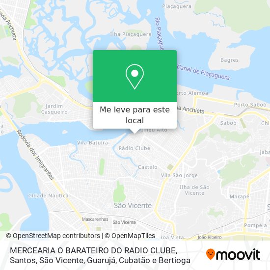 MERCEARIA O BARATEIRO DO RADIO CLUBE mapa