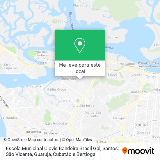 Escola Municipal Clovis Bandeira Brasil Gal mapa