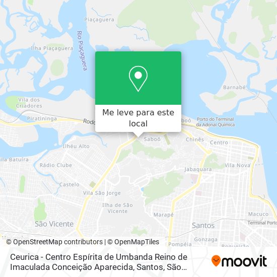 Ceurica - Centro Espírita de Umbanda Reino de Imaculada Conceição Aparecida mapa