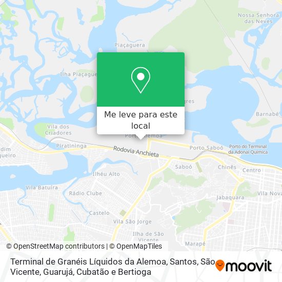 Terminal de Granéis Líquidos da Alemoa mapa