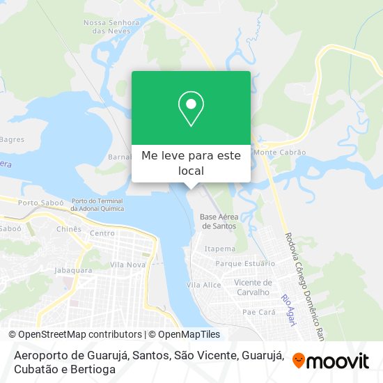 Aeroporto de Guarujá mapa
