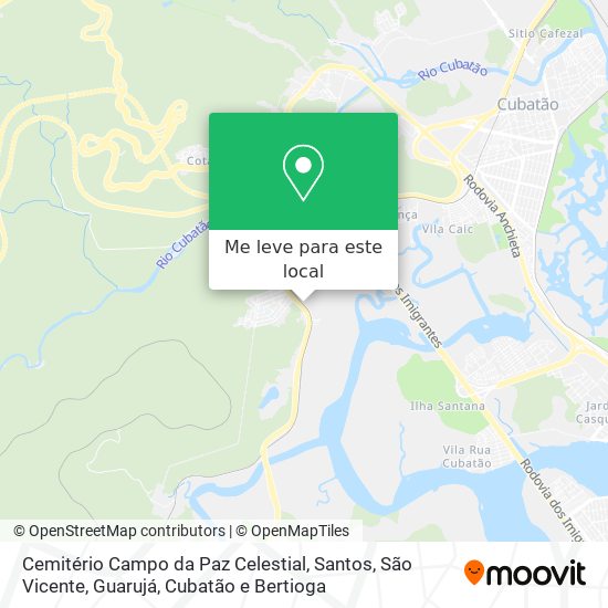 Cemitério Campo da Paz Celestial mapa