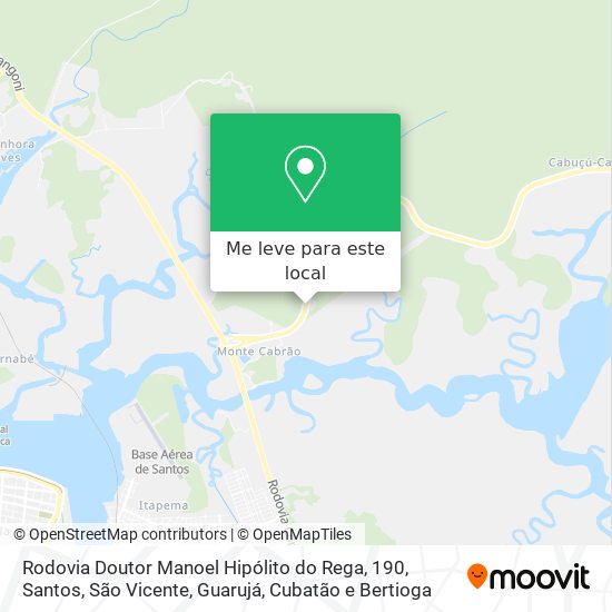 Rodovia Doutor Manoel Hipólito do Rega, 190 mapa