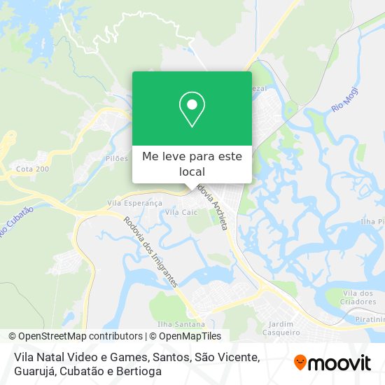 Vila Natal Video e Games mapa