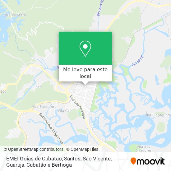 EMEI Goias de Cubatao mapa