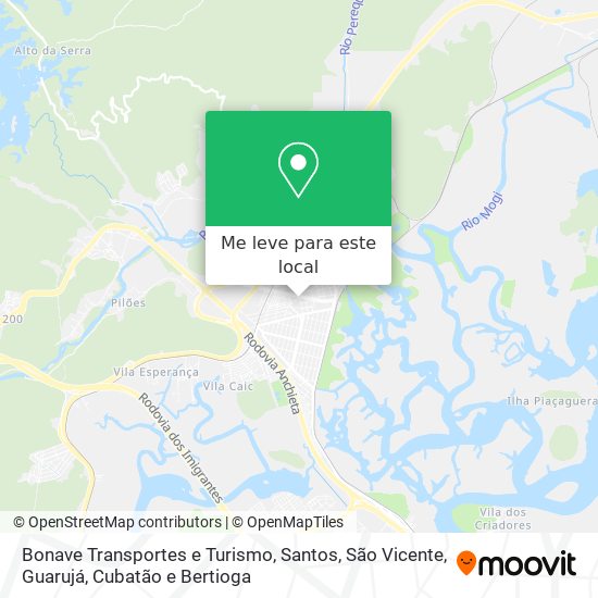 Bonave Transportes e Turismo mapa