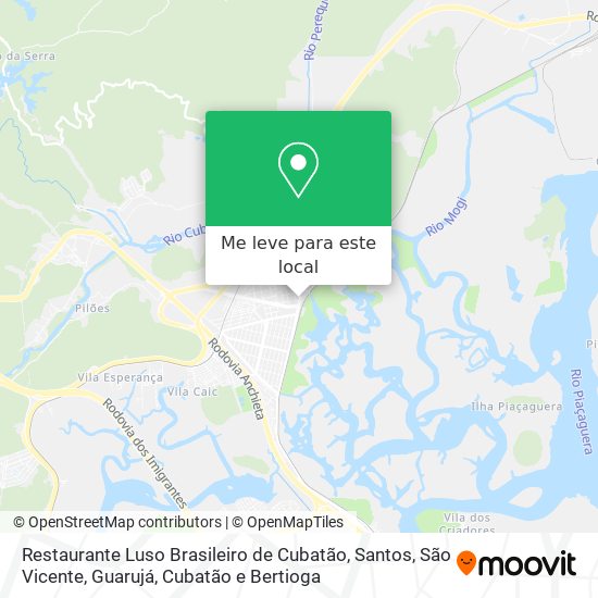 Restaurante Luso Brasileiro de Cubatão mapa