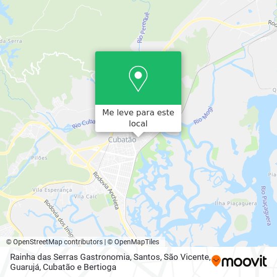 Rainha das Serras Gastronomia mapa