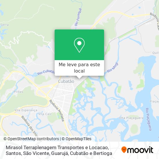 Mirasol Terraplenagem Transportes e Locacao mapa