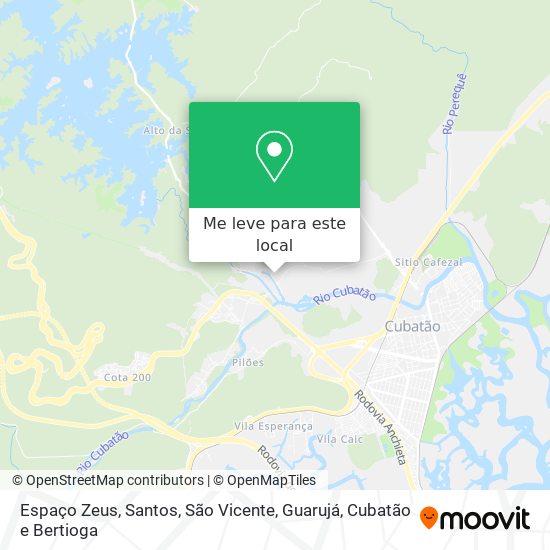 Espaço Zeus mapa