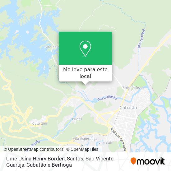 Ume Usina Henry Borden mapa