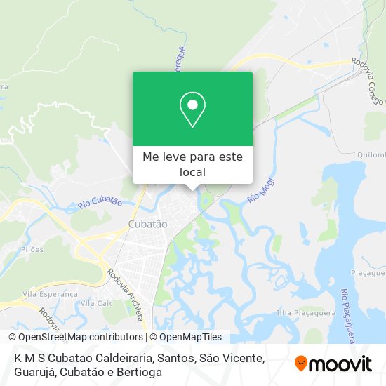 K M S Cubatao Caldeiraria mapa