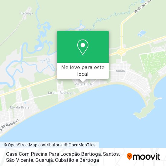 Casa Com Piscina Para Locação Bertioga mapa