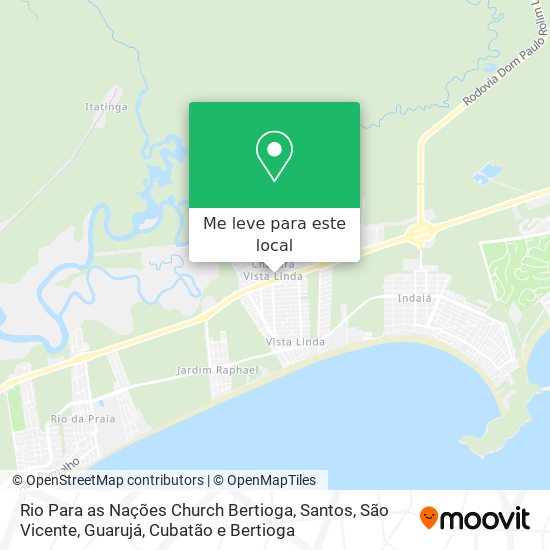 Rio Para as Nações Church Bertioga mapa