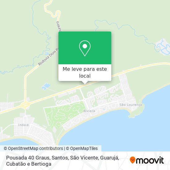 Pousada 40 Graus mapa