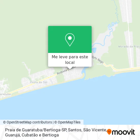 Praia de Guaratuba/Bertioga-SP mapa