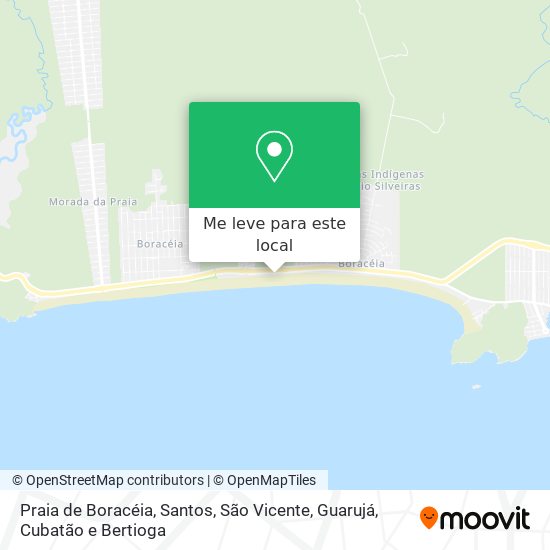 Praia de Boracéia mapa