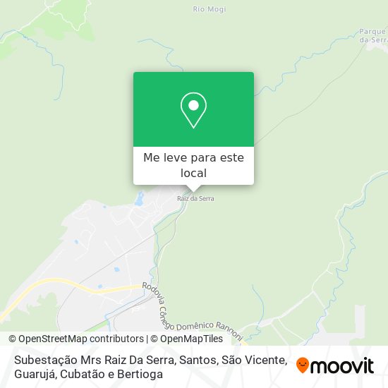 Subestação Mrs Raiz Da Serra mapa