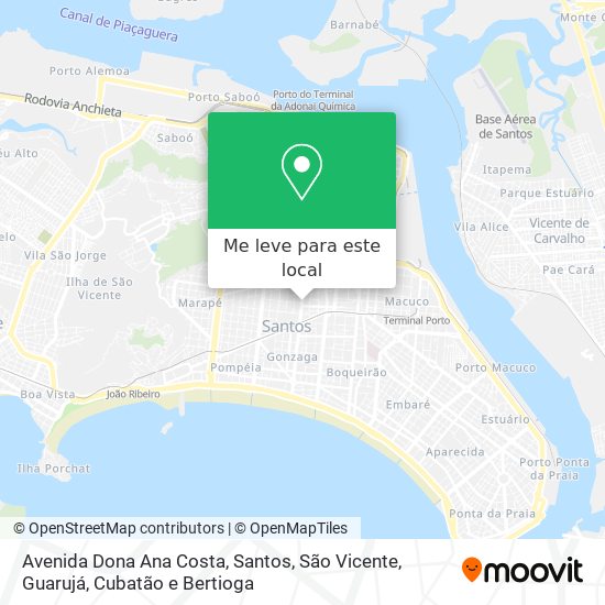 Avenida Dona Ana Costa mapa