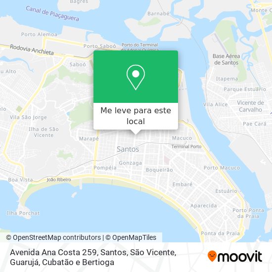 Avenida Ana Costa 259 mapa