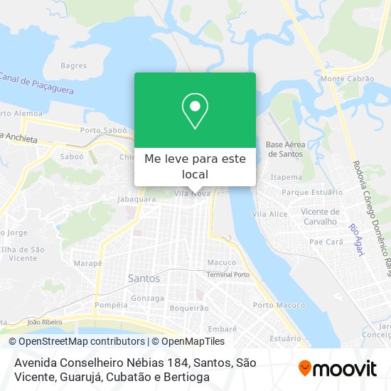 Avenida Conselheiro Nébias 184 mapa