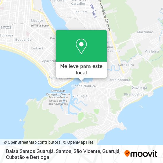 Balsa Santos Guarujá mapa