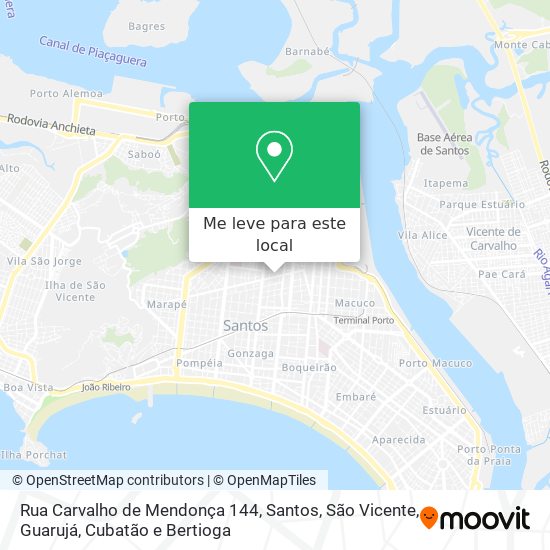 Rua Carvalho de Mendonça 144 mapa