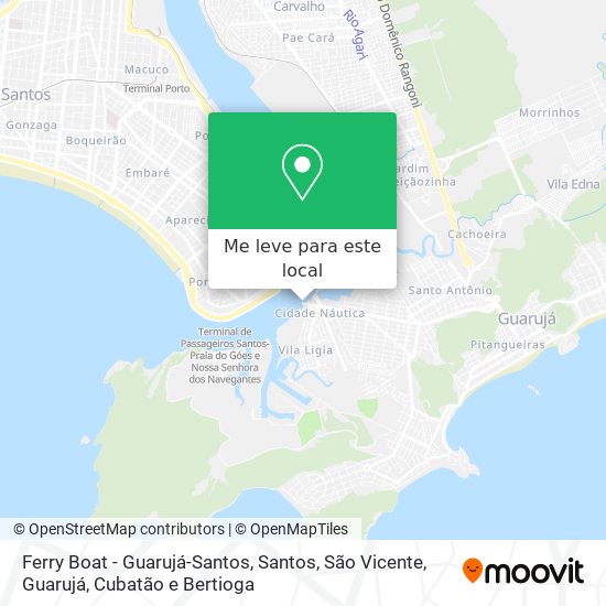 Ferry Boat - Guarujá-Santos mapa